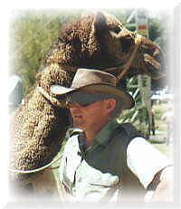 Cameleer Chis O'Hora with prize camel Ralph